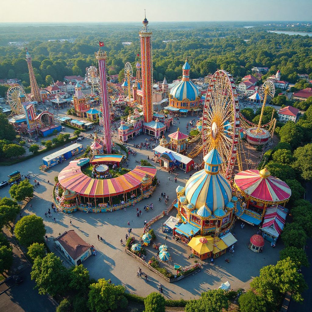 Vue aérienne de Parc Soleil Fun