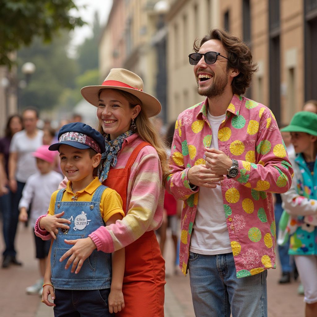 Équipe d'animation en costume lors d'un événement spécial